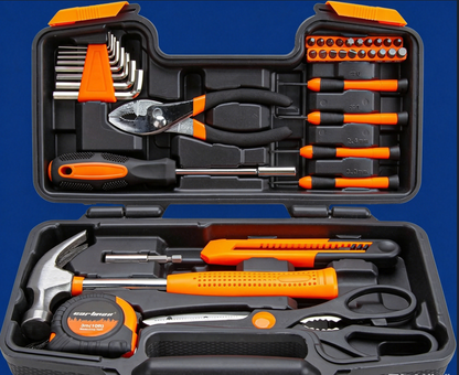 Cartman 39-piece Household Tool Set with Plastic Tool Box Storage Box