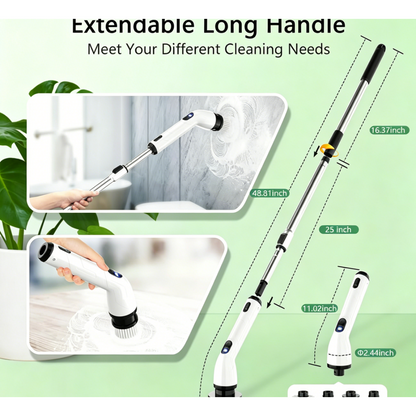 TUYU Electric Rotary Cleaning Brush, IPX7 Waterproof Bathroom Cleaning Brush