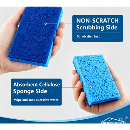HOMEXCEL Kitchen Sponges, 24-pack, won't scratch your dishwashing sponges.