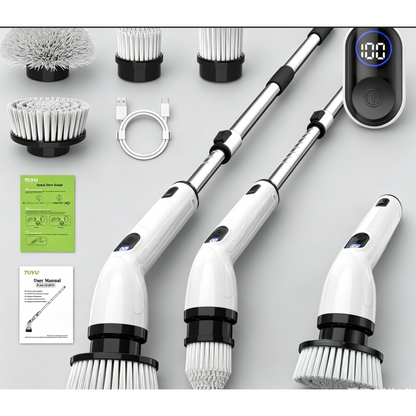 TUYU Electric Rotary Cleaning Brush, IPX7 Waterproof Bathroom Cleaning Brush